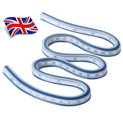 60cm Flexible Curve Ruler Drawing Measurement Bendable Measure Drafting Plastic