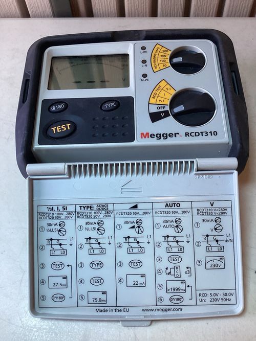 Genuine Megger RCDT310 RCD Tester - Used/Tested And Working - Missing Test Leads — image 12