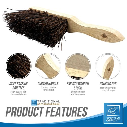 11" Bassine Hand Brush Heavy Duty Scrub Cleaning Brush Stiff Bristles — image 11