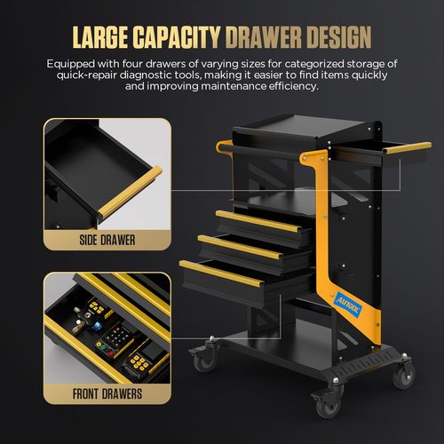 Tool Roller Cabinet Mechanics Garage Workshop Car Diagnostic Tool Trolley Cart — image 5