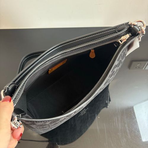 Coach CDE44 Laurel Signature Denim Leather Black outlet New from Japan — image 7