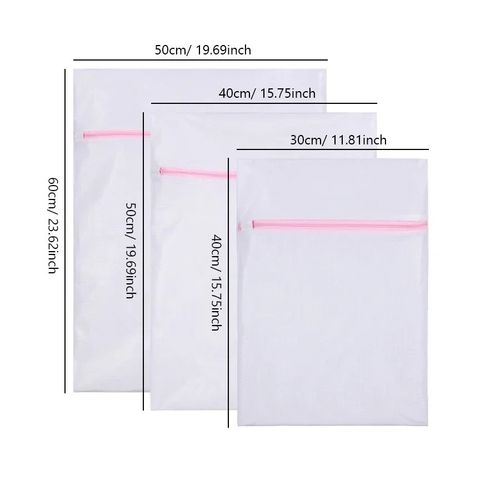 3x Zipped Laundry Washing Machine Mesh Net Bra Socks Lingerie Underwear Wash Bag — image 6