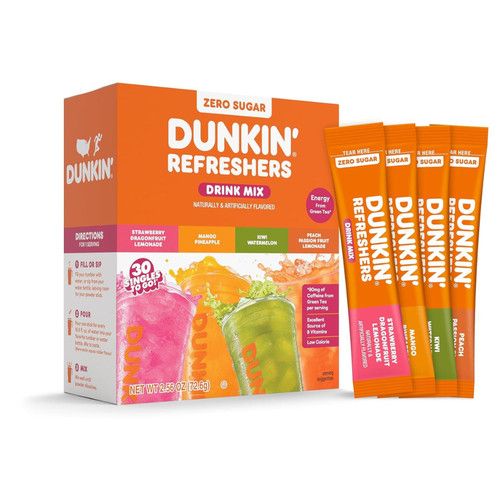 Dunkin’ Refreshers Drink Mix Variety Pack 30ct Zero Sugar Energy | USA IMPORT
