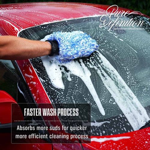 Microfibre Wash Mitt Soft Luxury Car Washing Detailing Cleaning Pure Definition — image 2