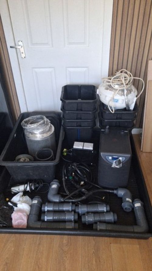 HYDROPONIC SYSTEM COMPLETE BUNDLE HALIA HC-150A WATHER CHILLER.