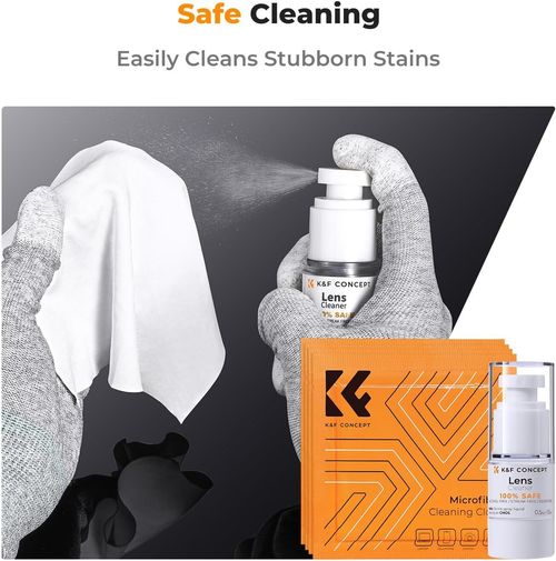K&F CONCEPT 10-in-1 Camera Cleaning Kit with Lens Pen, Air Blower ,Cloth, Liquid — image 5