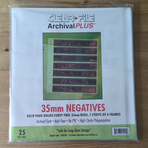 New sealed Clear File Archival Plus 35mm Negatives pack  — image 1