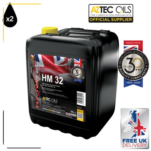 Hydratec HM ISO 32 Hydraulic Oil DIN 51524 Part II HLP ISO 6743-4 HM - 2x20L — image 1