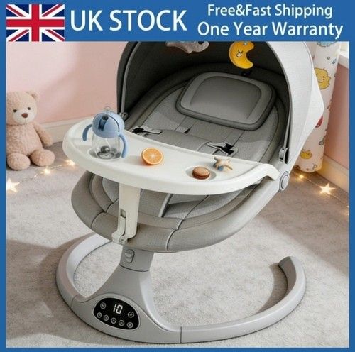 Bluetooth Electric Baby Swing Infant Cradle Bouncer Rocker Chair Music Remote