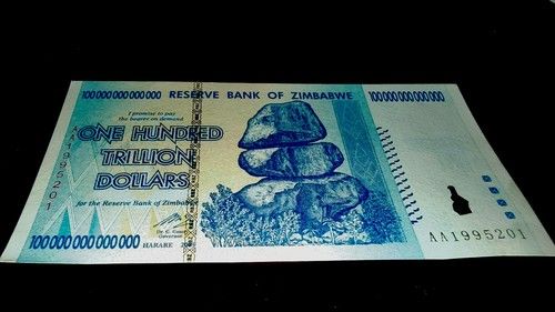 3xZimbabwe 100 Trillion Dollars 2008 AA P-91 Banknote New UNC Zim Currency w/COA