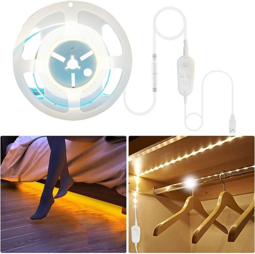 Clearhill 5V USB Motion Sensor Dimmable Flexible LED Strip Lights,16.4FT Warm — image 9
