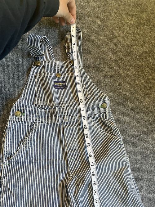 Vintage 60s 70s Kids Osh Kosh Overalls B’gosh Vestback Union Made Pin Stripe USA — image 11