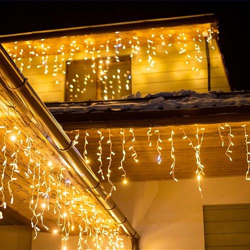 Christmas Icicle Lights LED Mains Plug In Outdoor Xmas Garden 660-880LED — image 9