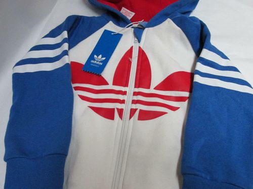 Baby ADIDAS ECSTAS FZ Hoodies White/Blue F48023 — image 4