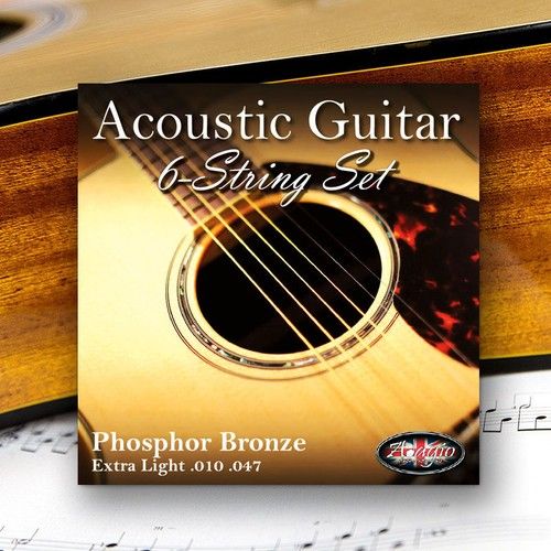 Acoustic Guitar Strings 3x PACKS (010, 011, 012) Adagio Pro Phosphor Bronze Sets