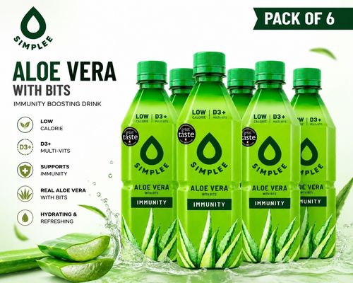 SIMPLEE Aloe Vera Drink With Bits (Immunity) – 500ml Bottles (Pack of 6) — image 10