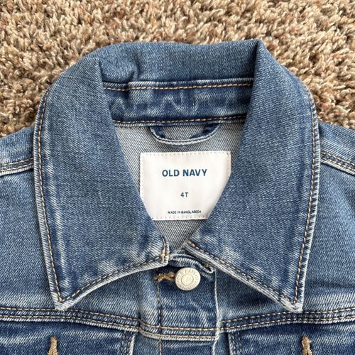 NWT Old Navy Jean Jacket Toddler Size 4T Medium Wash — image 5