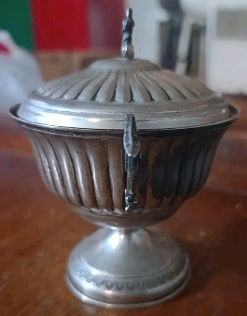 Solid Silver 800 Zingoni Florence Sugar Bowl (45 FI) Weight 109g — image 4