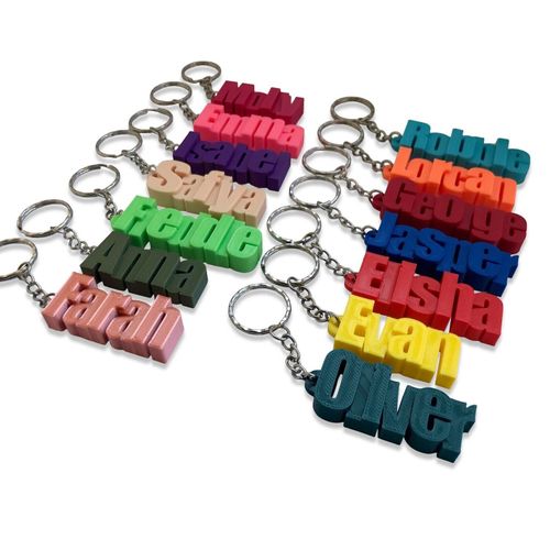 3D Personalised Keyring - Party Bag / Gifts / Name Tags / School Bag / Travel — image 2