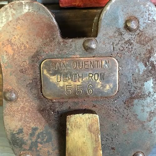 3" x 5" San Quentin Death Row Padlock Cast Iron Working Lock & Key Rusty Antique — image 3