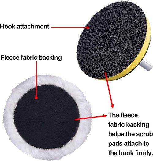 5pcs Wool Buffing Pads 6 inch Polishing Pad Polishing Buffing Pad Hook and Loop — image 6