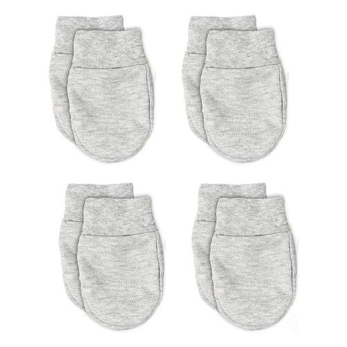 Baby Anti Scratch Mittens Boys Girls Cotton Gloves 0-6 Months Pack 4