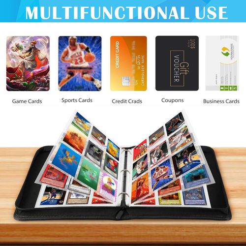 900PCS Pockets Trading Card Binder Holder Double Sided Zip Folder Album Book — image 7