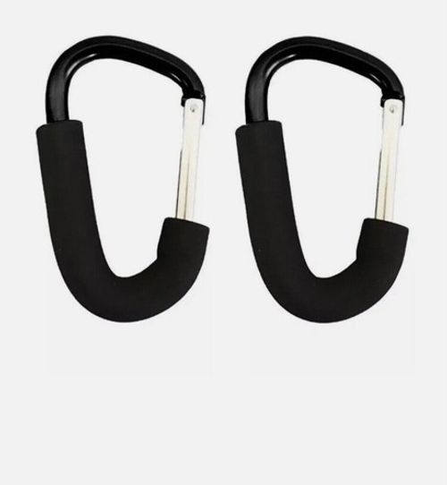 Buggy Clips x2 Coloured Large Pram Pushchair Shopping Bag Hook Mummy Carry Clip