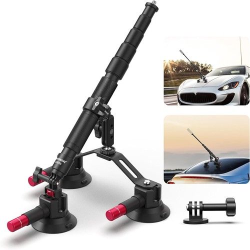 NEEWER Triple 3" Suction Cup Car Mount Quick Release Camera Adapter Arm 1M Stick