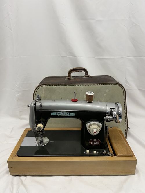 Vintage Viscount Vimatic Precision De Luxe Sewing Machine Case Retro Working — image 2