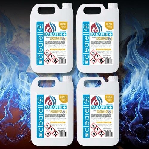 Clearell 20L Premium PARAFFIN Class 1 - Clean Burn - 4 x 5L Pack - 20 Litres
