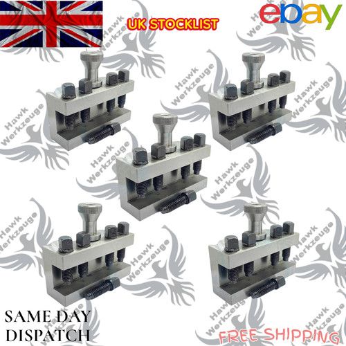 T2 Quick Change Tool Holders Set of 5 | Colchester Student / Master | 26mm Tool