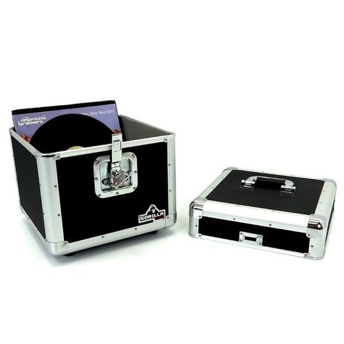 Gorilla LP100 12" Vinyl Record Storage Box Flight Carry Case Holds 100 (Black) — image 3