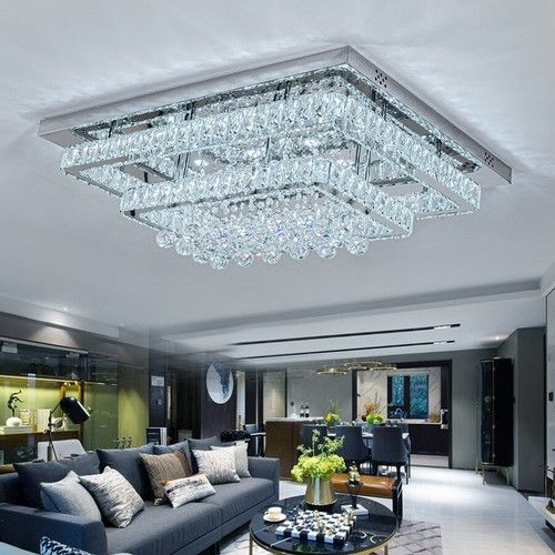 Modern Chandelier LED Ceiling Crystal Lights Luxury Pendant Lamps Chic Fixture