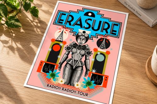 Erasure Radio Radio Tour Poster Print A4 Unframed Music Wall Art — image 4
