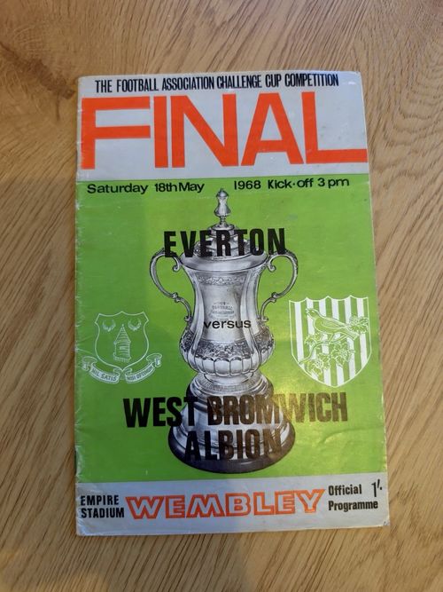 FA Cup Final 1968 Official Wembley Programme Everton vs West Bromwich Albion — image 1