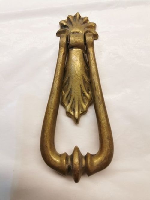 Vintage Solid Brass Art Nouveau Style Door Knocker - Small