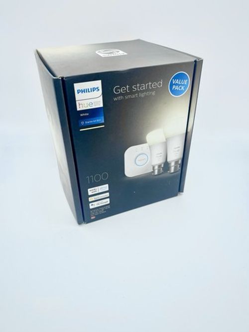 Philips Hue E27 1100lumens White Smart Starter Kit: 2 Bulbs + Bridge