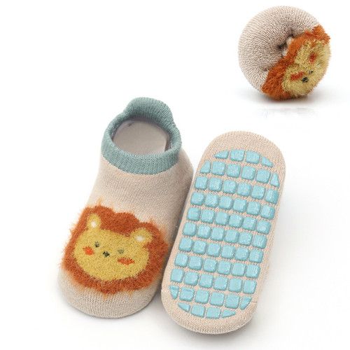 2 Pairs Anti Slip Socks Baby Boy Girl Cotton Thick Warm Floor Sock Toddler Kids