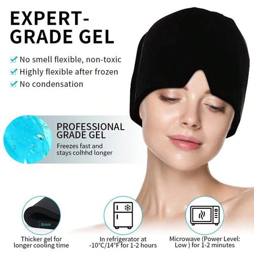 Migraine Relief Ice Cap Tension Heat Cold Therapy Mask Reusable Headache Ice Hat — image 13