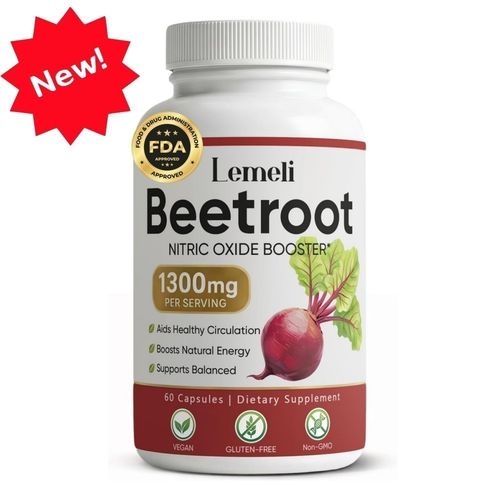 3-Pack | Lemeli Beetroot - 1300mg, Lemeli Beet Root Supplement 60 Capsules UK~ — image 2