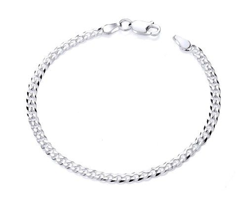 925 Sterling Silver 6.5 inch Curb Baby Bracelet Child's / Boy's or Girl's