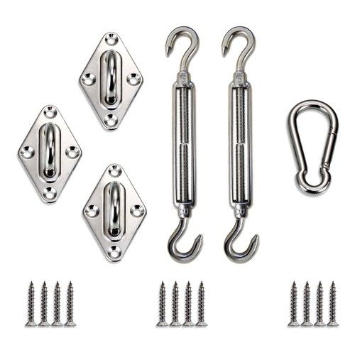 Triangle and Rectangle Sun Shade Sail Stainless Steel Hardware Install Tool Kit