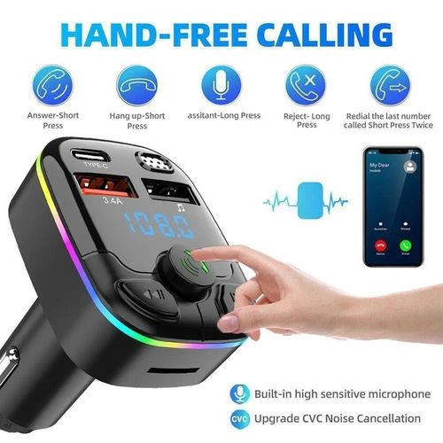 Car wireless Bluetooth FM Transmitter MP3 Player USB Car Charger Adapter UK — image 6