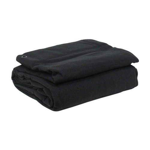 LEDJ Black Heavy Duty Serge Drapes Extension for LEDJ Star Cloths (6 x 4m)