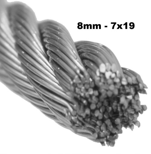 Stainless Steel A4 Wire Rope AISI 316 Cable 1mm 1.5mm 2mm 3mm 4mm 5mm 6mm 8mm — image 4