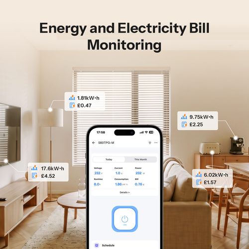 SONOFF Matter WiFi Type G Smart Plug 13A 3250W Energy Meter with Timer Control — image 9