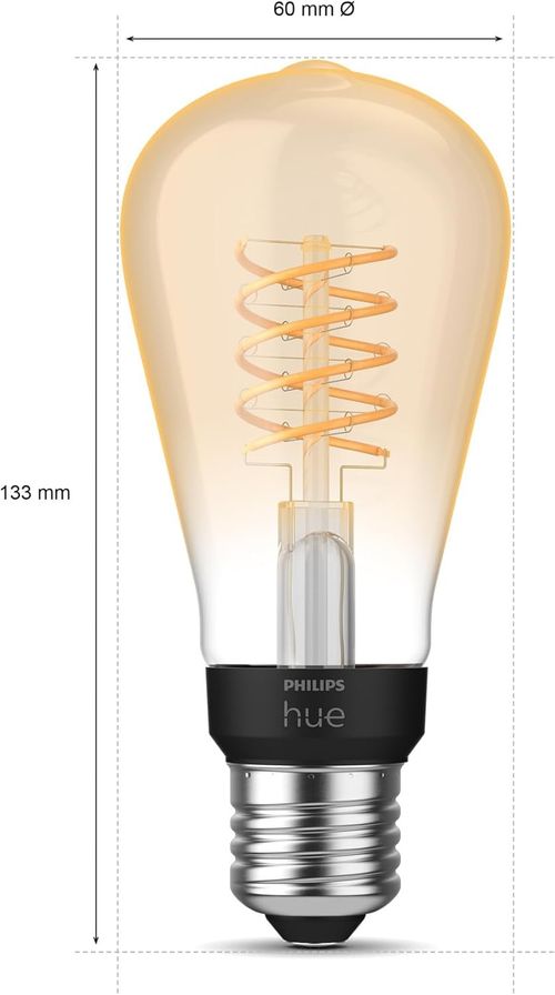 Philips Hue White Filament ST64 Smart Light Bulb [E27 Edison Scew] 1 Pack  — image 2