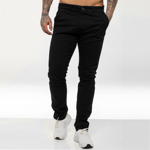 Enzo Mens Chino Trousers Slim Fit Stretch Cotton Jeans Pants All Waist Sizes — image 1