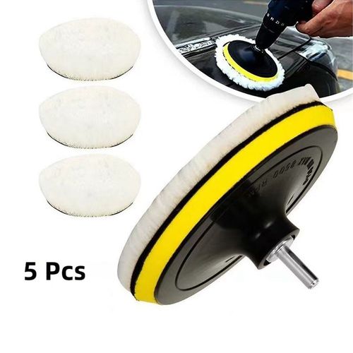 5pcs Wool Buffing Pads 6 inch Polishing Pad Polishing Buffing Pad Hook and Loop — image 19
